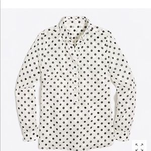 J crew factory Jacquard dot popover